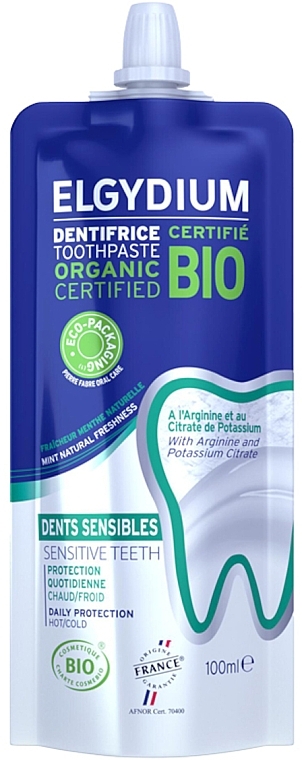 Toothpaste for Sensitive Teeth - Elgydium Bio Sensitive Teeth Toothpaste (doypack) — photo N1