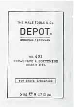 Fragrances, Perfumes, Cosmetics Black Pepper Softening Beard Oil - Depot Shave Specifics 403 Pre-Shave & Softening Beard Oil (sample)