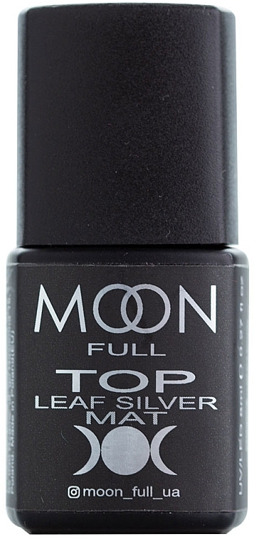 No Wipe Matte Top Coat - Moon Full Top Leaf Silver Matt — photo N1