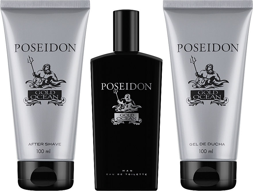 Instituto Espanol Poseidon Gold Ocean - Set (edt/100ml + lot/100ml + sh/gel/100ml) — photo N2