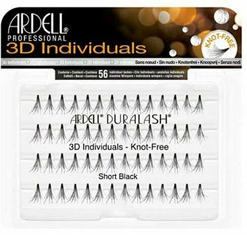 Individual Lashes Kit - Ardell Duralash 3D Individuals Short Black 75941 — photo N3