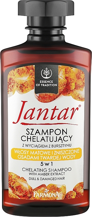 5-in-1 Shampoo with Amber Extract for Dull & Damaged Hair - Farmona Jantar Shampoo — photo N1