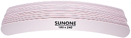 Nail File 180/240, banana, white, 10 pcs - Sunone Banana Nail File — photo N6