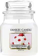 Fragrances, Perfumes, Cosmetics Candle in Glass Jar - Yankee Candle Strawberry Buttercream