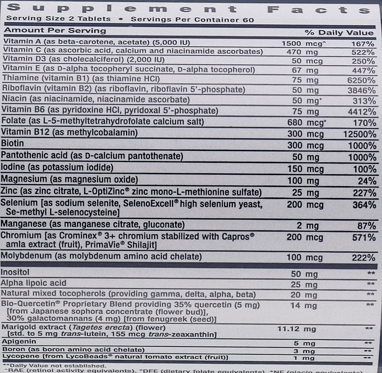 Multivitamin Complex - Life Extension Two-Per-Day Tablets — photo N7