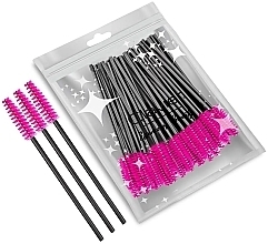 Lash & Brow Brush, pink with black handle - Clavier — photo N1