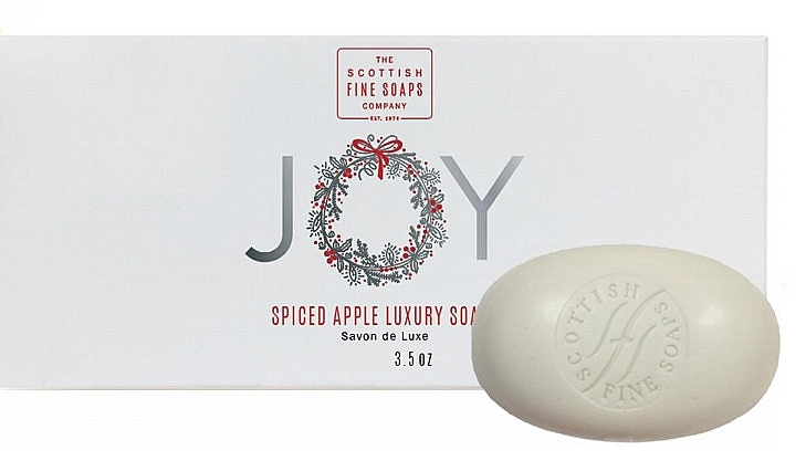 Set - Scottish Fine Soaps Joy Spiced Apple Luxurious Soap Gift Set (soap/4x100g) — photo N1