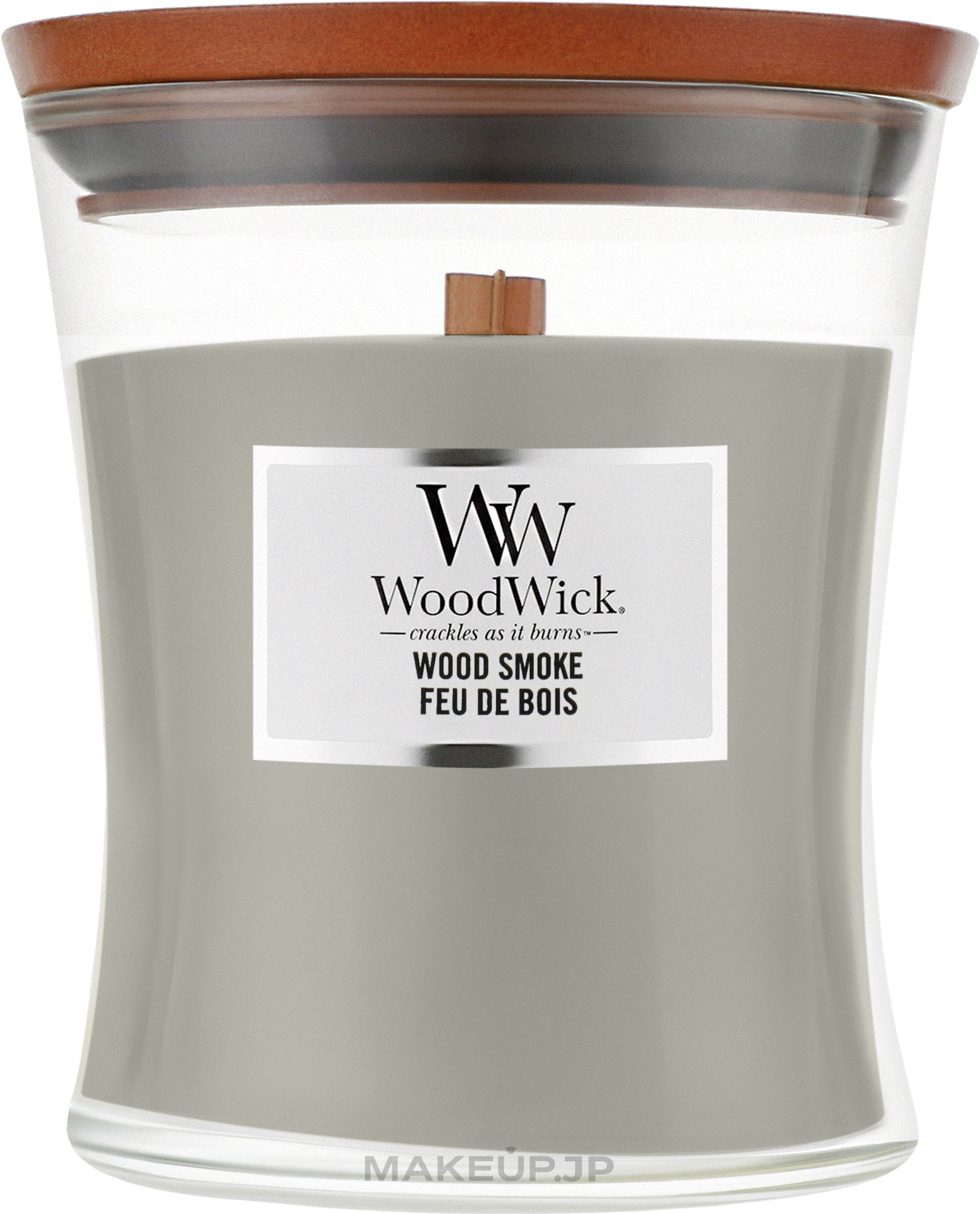 Scented Candle in Glass - WoodWick Hourglass Candle Wood Smoke — photo 85 g