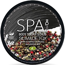 Fragrances, Perfumes, Cosmetics Sugar Body Scrub with Charcoal & Pepper "Detox" - Bio2You Body Sugar Scrub