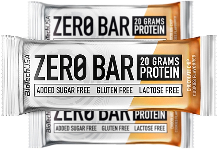 Protein Bar with Chocolate Chip Cookies Flavor - BiotechUSA Zero Bar Chocolate Chip Cookies — photo N2