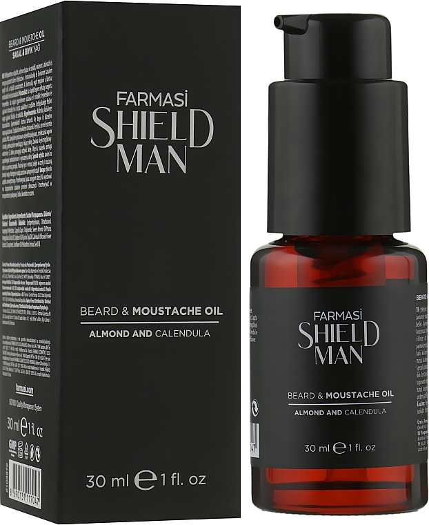 Beard & Mustache Oil - Farmasi Shield Man Beard & Moustache Oil — photo N2