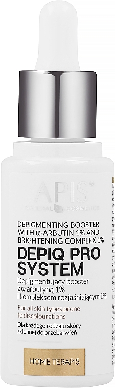 Depigmenting Booster with Alpha-Arbutin 1% & Clarifying Complex 1% - APIS Professional Depiq Pro System Depigmenting Booster — photo N3