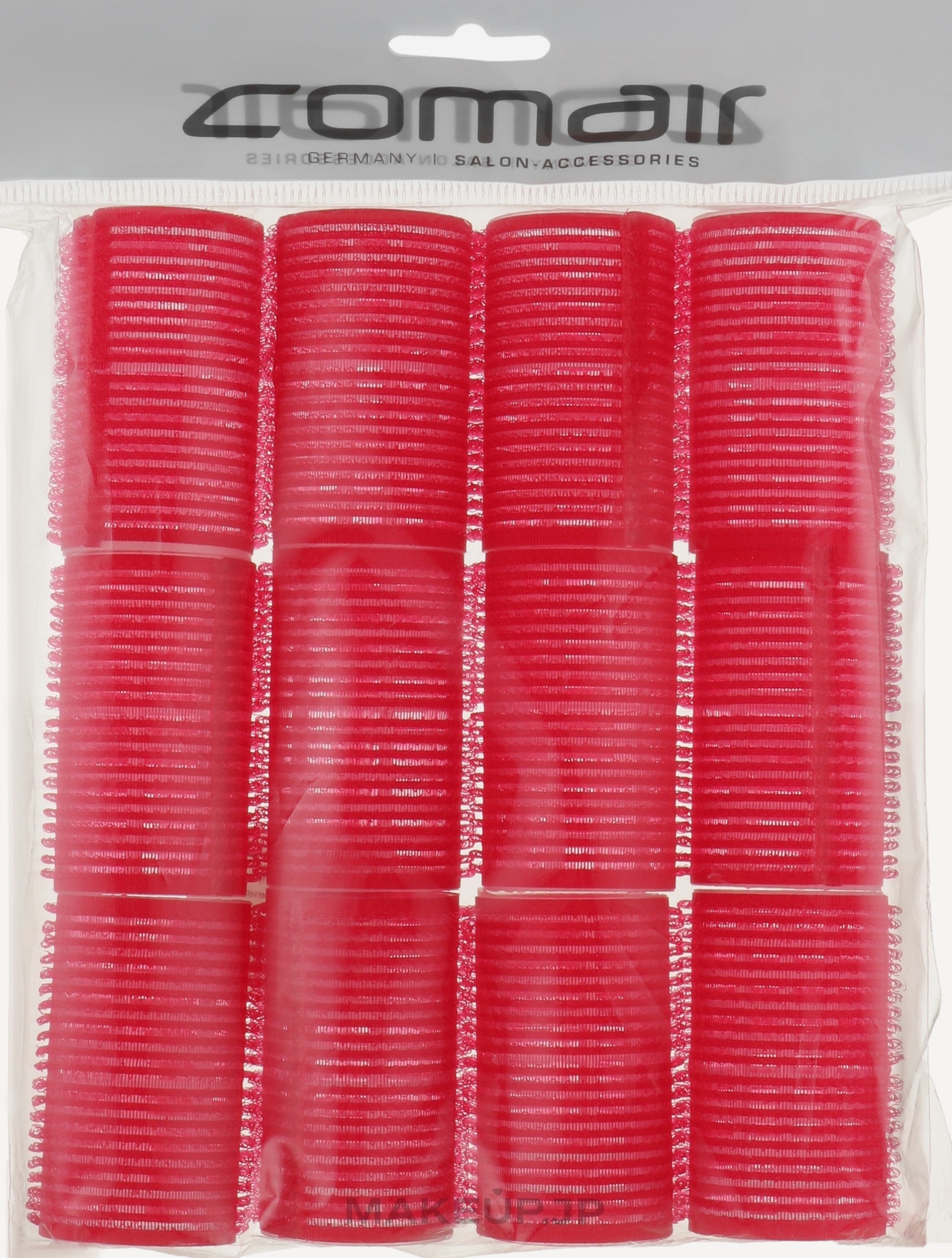 Velcro Plus Curlers Set, 12 pcs, 36mm, red - Comair — photo 12 szt.