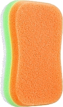 Massage Body Sponge, green-orange - Sanel Fit Kosc — photo N2