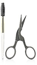 Eyebrow Scissors with Brush - Tweezerman Stainless Steel Brow Shaping Scissors & Brush — photo N2
