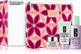 Fragrances, Perfumes, Cosmetics Set - Clinique Glowing Skin Must-Haves (gel/15ml + soap/30ml + lot/60ml + bag)