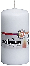 Cylindrical Candle, white, 120x60 mm - Bolsius Candle — photo N1