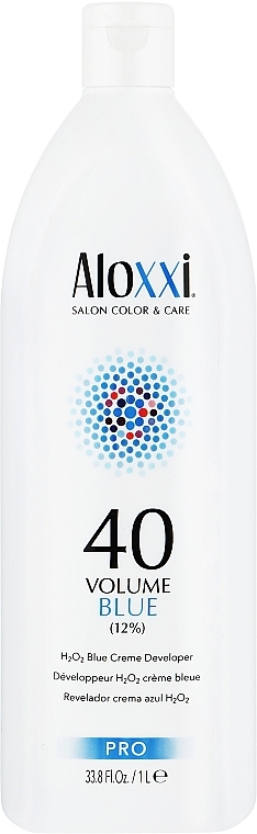 Oxidizing Cream 12% - Aloxxi 40 Volume Blue Creme Developer — photo N1