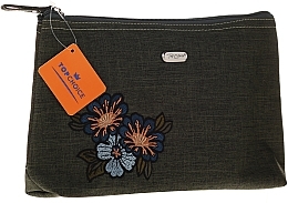 Women Makeup Bag "Soft", rectangular, 96037, khaki - Top Choice — photo N1