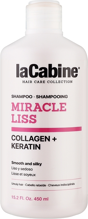 Collagen & Keratin Shampoo for Unruly Hair - La Cabine Miracle Liss Shampoo Collagen + Keratin — photo N1