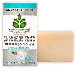 Fragrances, Perfumes, Cosmetics Natural Soap "Matt Silver & Hydrogen Peroxide" - Powrot do Natury Natural Soap Matt Silver and Hydrogen Peroxide