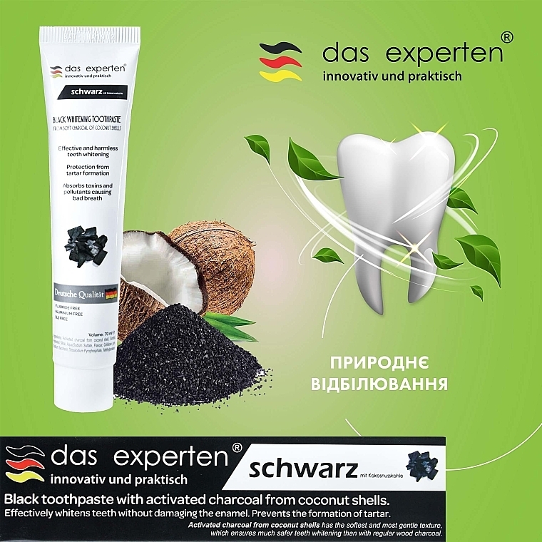 Black Whitening Toothpaste with Charcoal Particles - Das Experten Schwarz — photo N4