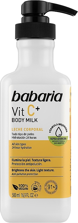 Vitamin C Body Milk - Babaria Body Milk Vit C+ — photo N1