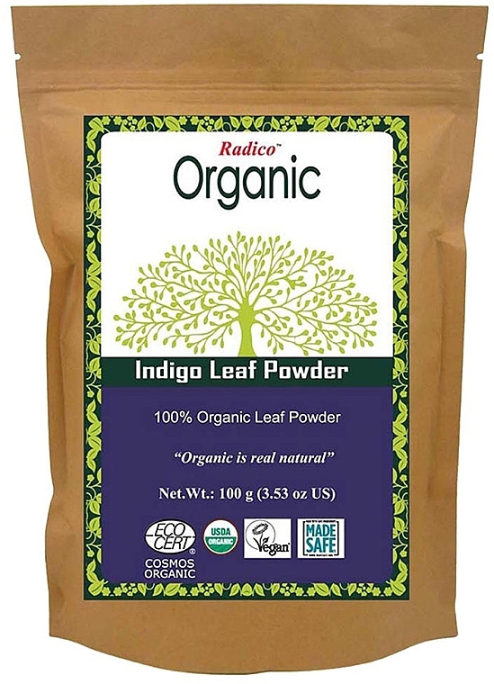 Organic Hair Powder 'Indigo' - Radico Organic Indigo Leaf Powder — photo N1