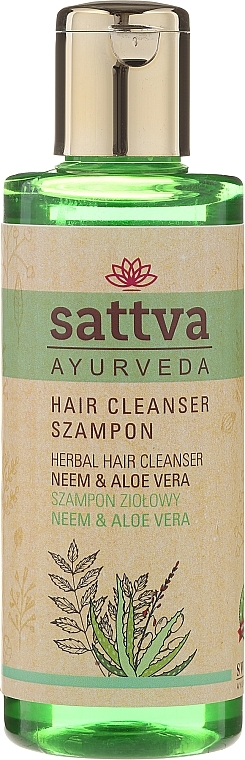 Shampoo - Sattva Cleanser Shampoo Neem Aloe Vera — photo N1