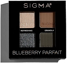 Eyeshadow Palette - Sigma Beauty Blueberry Parfait Eyeshadow Quad — photo N3