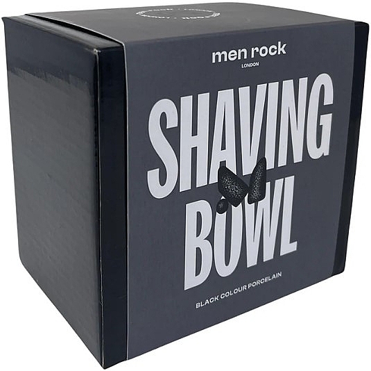 Porcelain Shaving Bowl, black - Men Rock Porcelain Shaving Bowl Black — photo N4