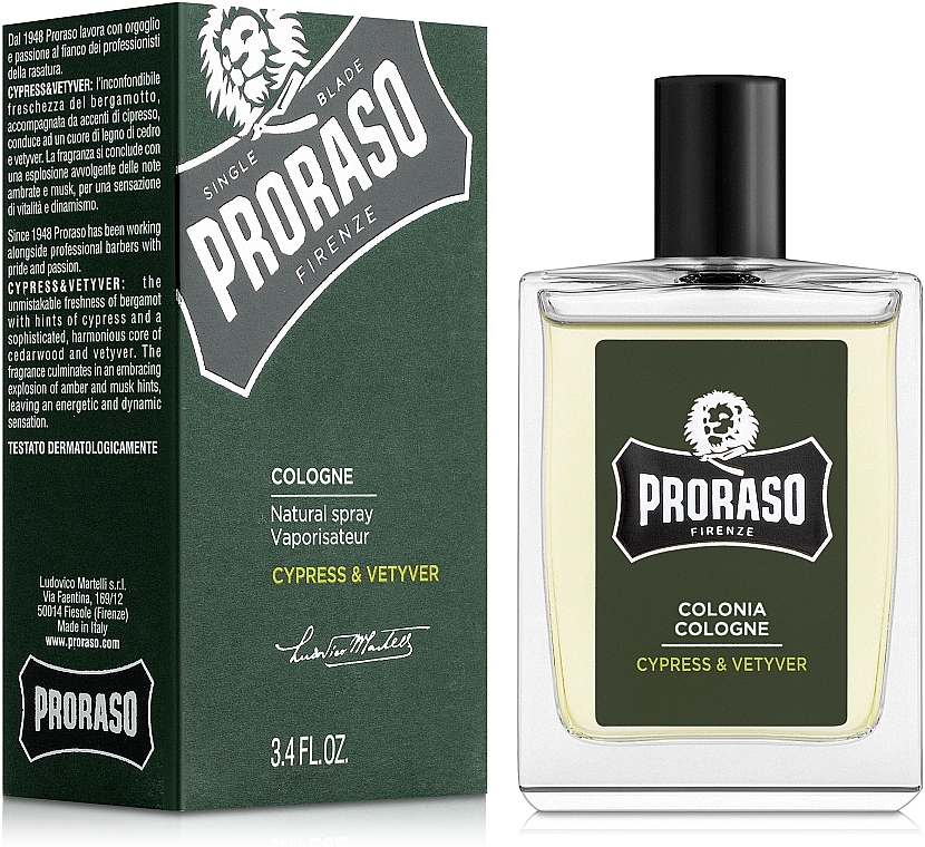 Eau de Cologne - Proraso Cypress & Vetyver Cologne — photo N1