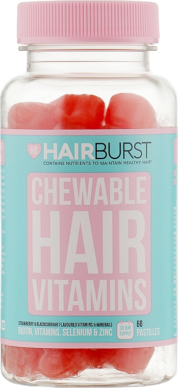 Healthy Hair Vitamins, 60 pastilles - Hairburst Chewable Hair Vitamins — photo N1