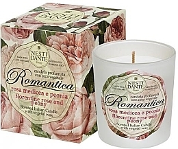 Fragrances, Perfumes, Cosmetics Scented Candle "Florentine Rose & Peony" - Nesti Dante Romantica Florentine Rose & Peony