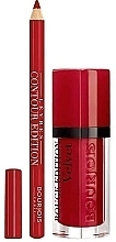 Fragrances, Perfumes, Cosmetics Set - Bourjois Rouge Edition Velvet Lipstick Red Volution (lipstick/7.7ml + lip/pencil/1.14g)