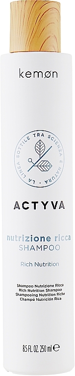 Very Dry Hair Shampoo - Kemon Actyva Nutrizione Ricca Shampoo — photo N2