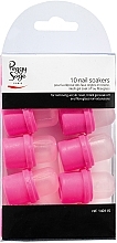 Gel Polish Remover Caps, pink - Peggy Sage Nail Soakers — photo N1