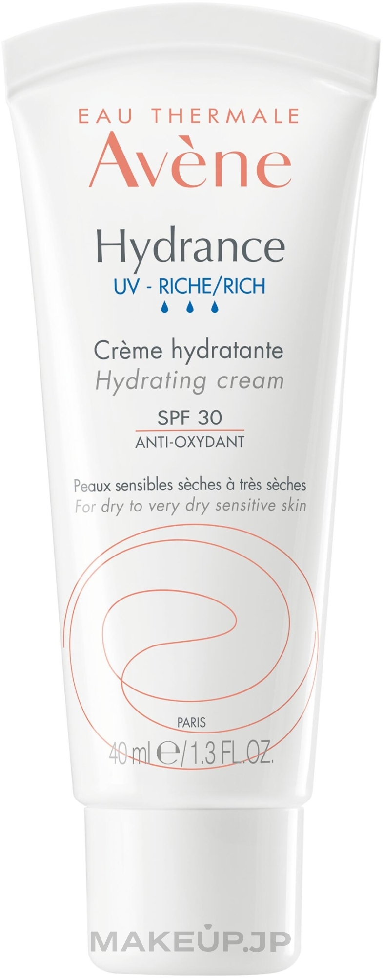 Moisturizing Face Cream - Avene Eau Thermale Hydrance Rich Hydrating Cream SPF 30 — photo 40 ml