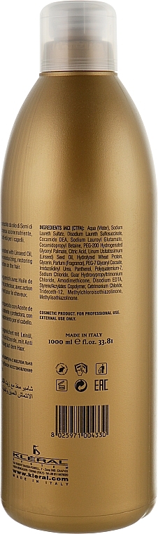 Shampoo with Flax Extract - Kleral System Semi Di Lino Shampoo — photo N4