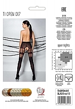 Erotic Tights with Cutout 'Tiopen' 017, 20 Den, black - Passion — photo N2