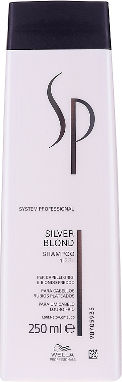 Blonde Hair Shades Shampoo - Wella SP Silver Blond Shampoo — photo N2