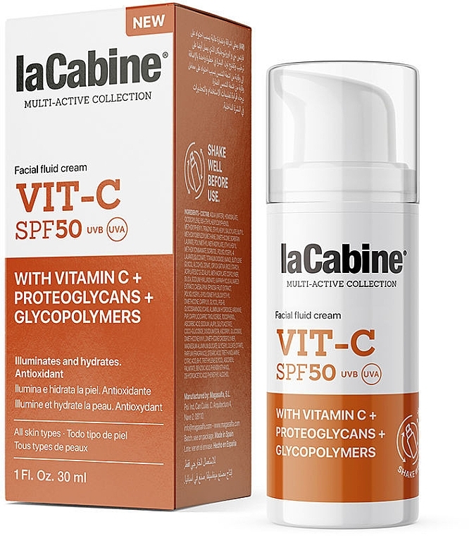 Facial Fluid Cream - La Cabine VIT-C Facial Fluid Cream SPF50 — photo N1