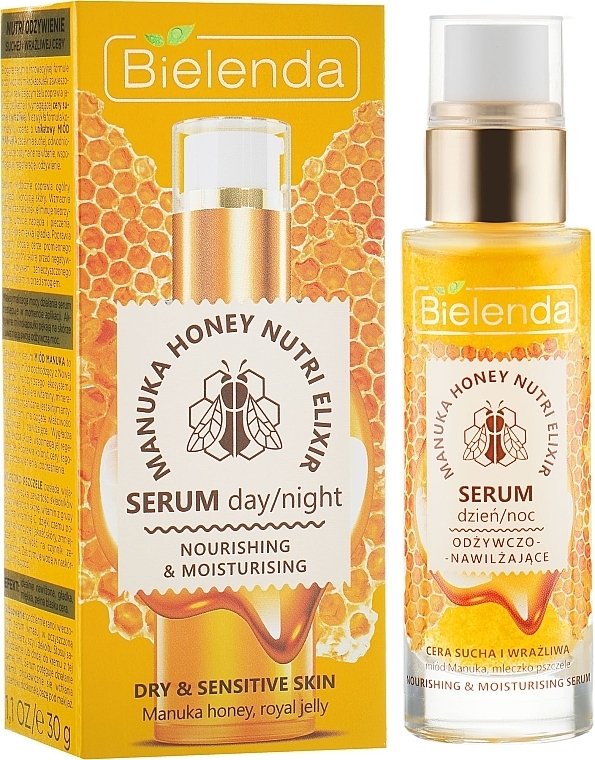 Nourishing Moisturising Face Serum - Bielenda Manuka Honey Nutri Elixir Serum — photo N2