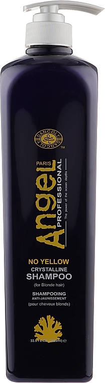 Yellow Neutralizing Shampoo - Angel Professional Paris No Yellow Crystalline Shampoo — photo N5