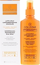 Fragrances, Perfumes, Cosmetics Tan Milk-Spray - Collistar Supertanning Moisturing Milk Spray SPF 6 water resistant