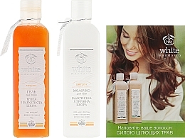 Fragrances, Perfumes, Cosmetics Set "Energy Touch" - White Mandarin (sh/gel/250ml + b/milk/250ml + h/balm/10ml)