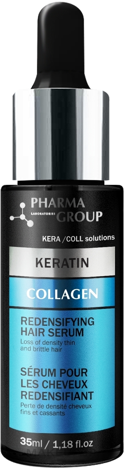 Repairing Hair Serum - Pharma Group Laboratories Keratin + Collagen Redensifying Hair Serum — photo 35 ml