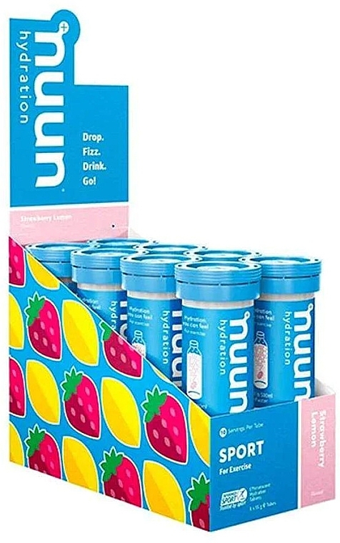 Electrolyte Drink, strawberry lemonade - Nuun Sport Hydration Strawberry Lemonade — photo N2