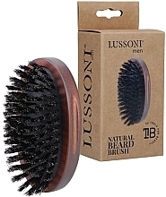 Fragrances, Perfumes, Cosmetics Beard Brush with Natural Boar Bristles, oval - Lussoni Men Natural Baerd Brush