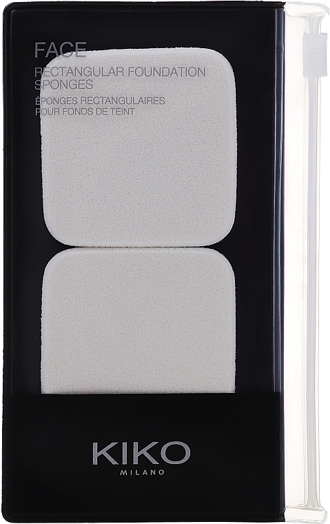 Liquid, Cream & Pressed Foundation Sponge - Kiko Milano Rectangular Foundation Sponge — photo N1